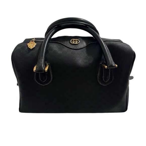 Gucci Black micro Gg Boston with Gold Accents - Picture 2 of 16